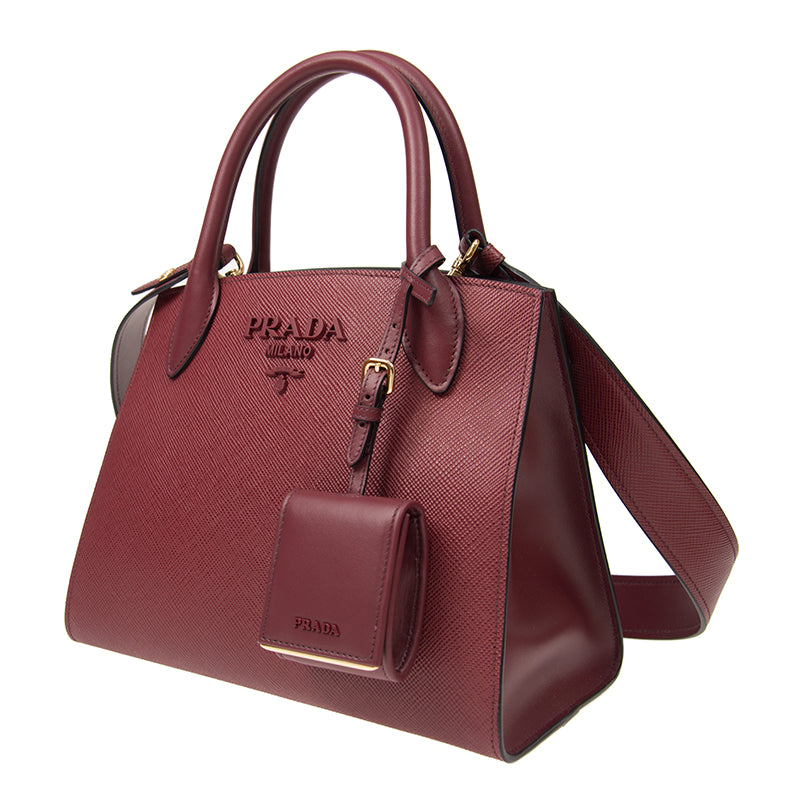 Sac PRADA Monochrome Bordeaux