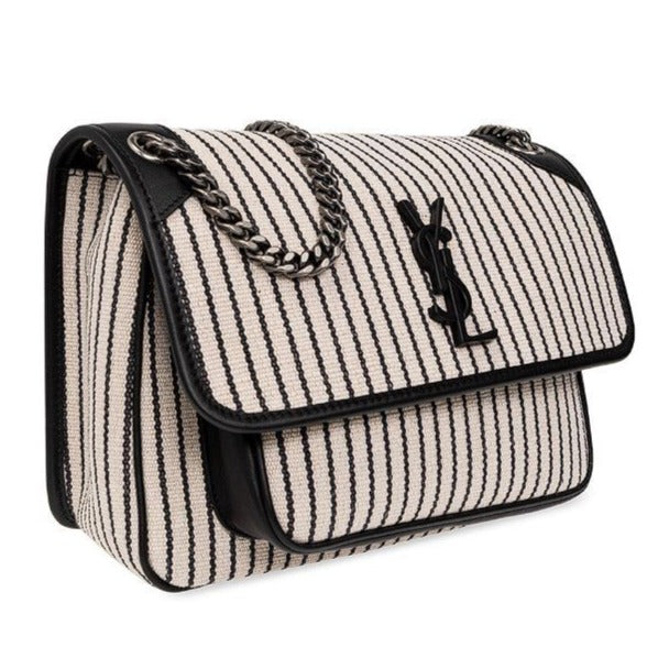 Sac YSL Nicki Striped Canvas